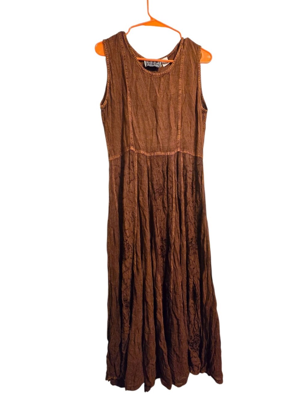 Vintage | Brown Sleeveless Maxi Dress